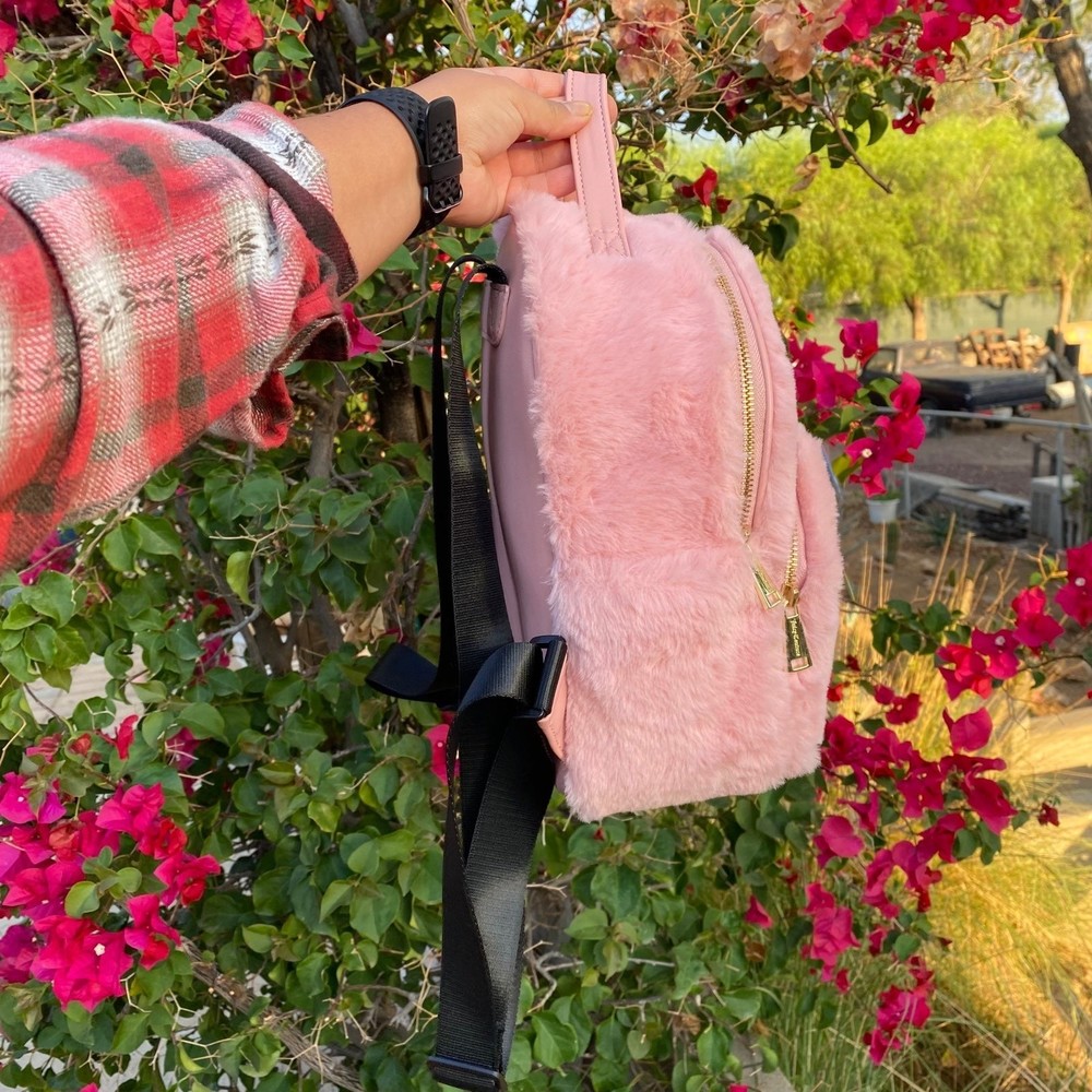 FINAL Clearance: Juicy Couture Pink Faux Fur Backpack - Picture 9 of 12